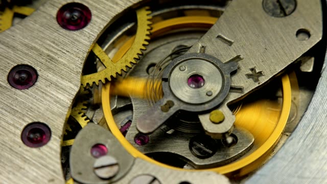 Vieja-mecánica-Relojes-mecanismo-cerrar