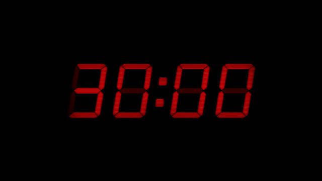 30-Second-Digital-Countdown-Display-Red-4K