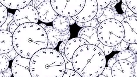 Falling-Clocks-Animation,-Time-Concept,-Rendering,-Background,-with-Alpha-Channel,-Loop