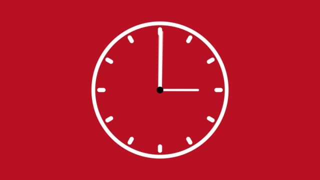 Tage-Zyklus-auf-Uhr-Animation-10-Sekunden-lang-rot