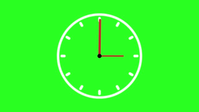 Tage-Zyklus-auf-Uhr-Animation-10-Sekunden-lang-grün