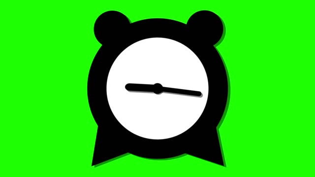 despertador-Reloj-tictac-abajo-fondo-de-recursos-gráficos-de-animación-lazo-verde