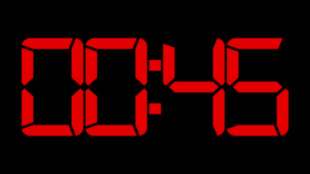 eine-Minute-Countdown-auf-NULL-rote-Digitaluhr
