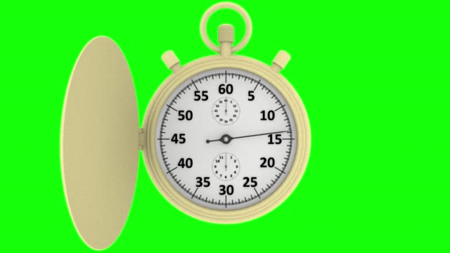 3D-illustration---Videos.--Time.-Stopwatch.-A-minute.