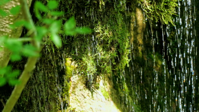 SLOW-motion,-waterfall,-stream-in-mountains-in-high-speed-frame-rate