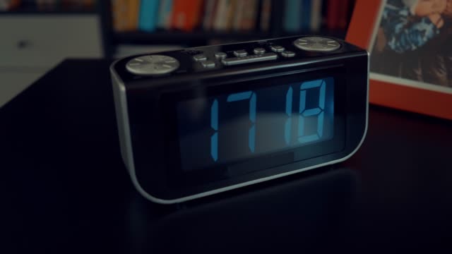 dolly-shot-of-alarm-clock