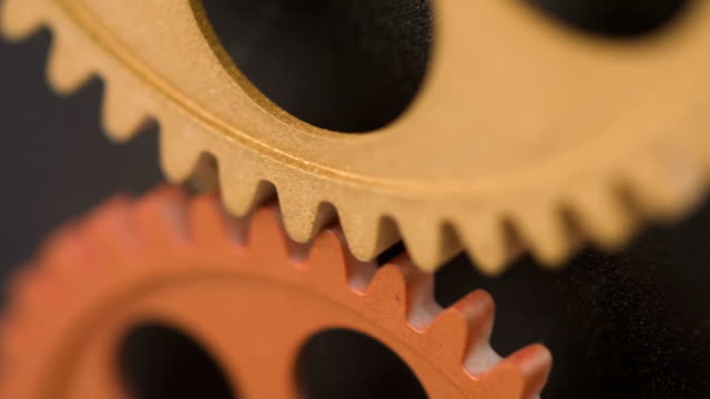 close-up-on-Rolling-wheels-Inside-A-Clock-Mechanism