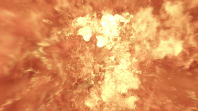 Realistische-4K-Feuerball-Explosion