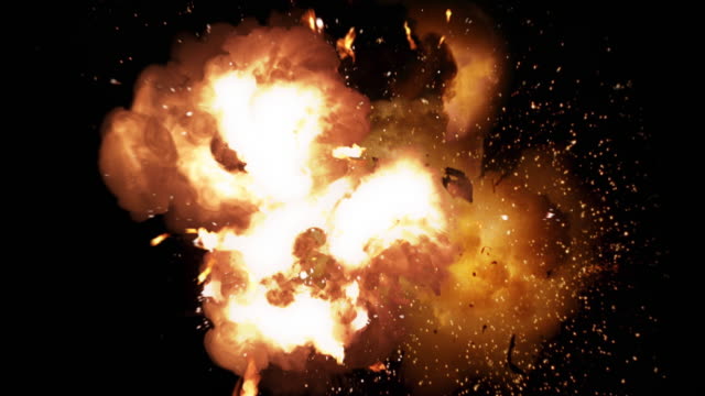 Realistische-Feuerball-Explosion-und-Blasten-mit-Luma-Kanal.