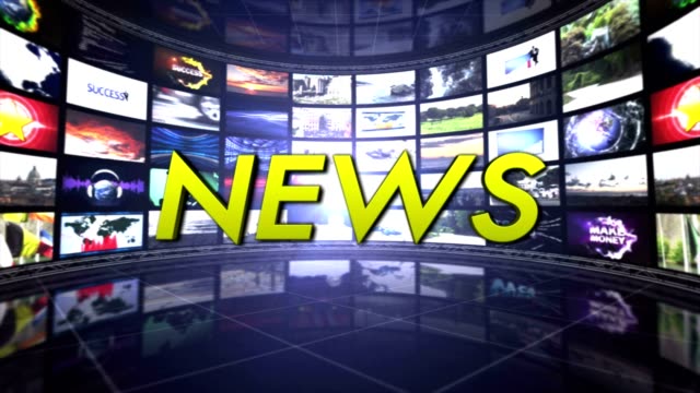 NEWS-Text-Animation-in-Monitors-Room,-Rendering,-Background,-Technology,-Loop