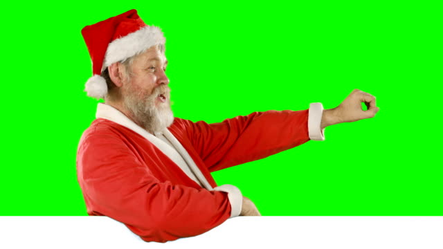 Porträt-von-happy-Santa-Claus-Gesang-Lied