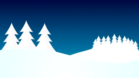 Árbol-de-Navidad-nevado-en-viento-con-espacio-para-texto-gráficos-y-logotipos