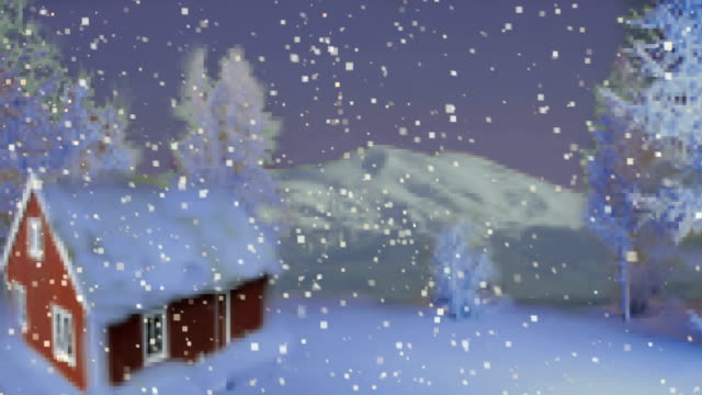 4k-Pixelated-Christmas-view-/-Loopable---stock-video