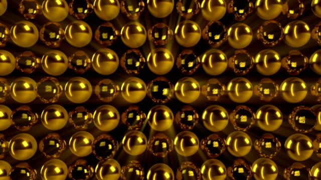 Abstract-gold-sphere.-Seamless-loop
