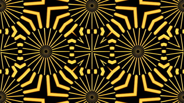 Abstract-background-with-gold-kaleidoscope