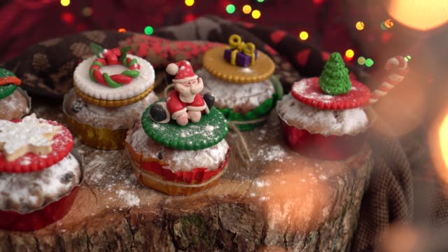 Weihnachten-Thema-cupcakes