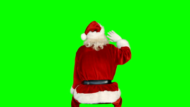 Santa-Claus-winkenden-Händen