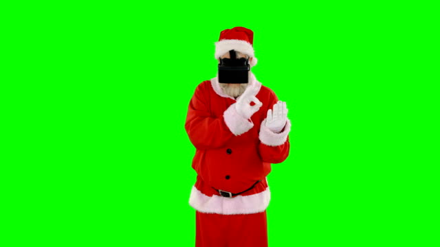 Santa-Claus-mit-virtuellen-Brille