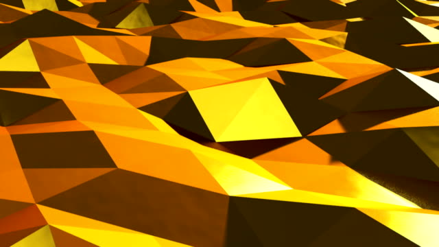Abstrakt-gold-dreieckigen-kristallinen-Hintergrundanimation.-Nahtlose-Schleife