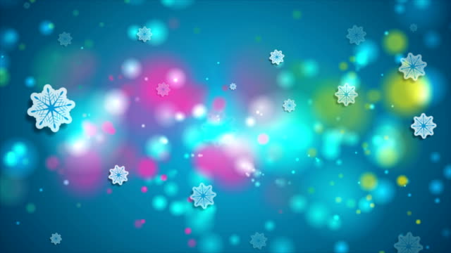 Hell-blau-glänzende-Weihnachten-video-animation