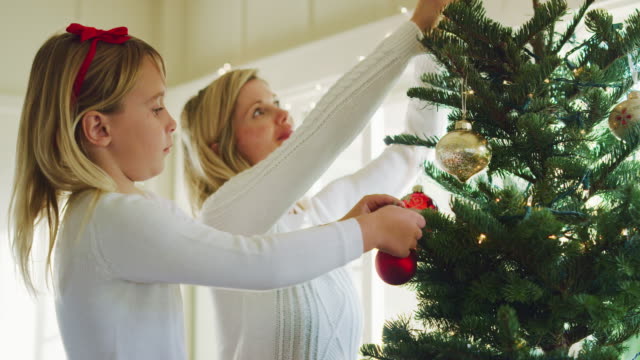 Mother-and-Daughter-Decorating-Christmas-Tree