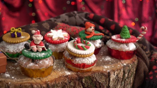 Weihnachten-Thema-cupcakes