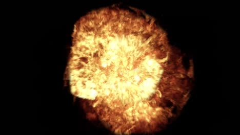 Realistische-4K-Feuerball-Explosion