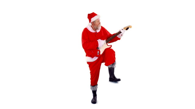 Santa-Claus-ein-Lied-singen-und-Gitarre-spielen