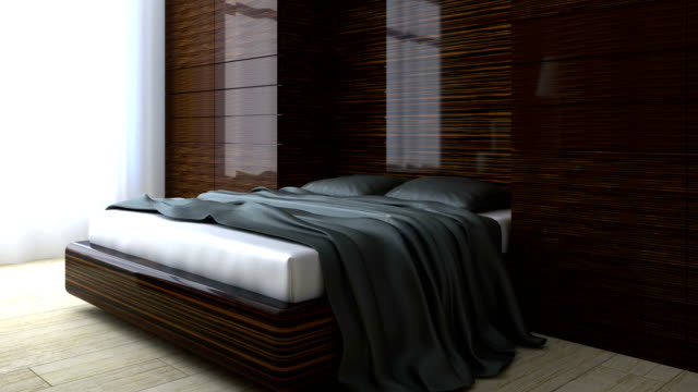 4k.-Trendy-bedroom-in-classical-style-with-a-large-comfortable-bed.