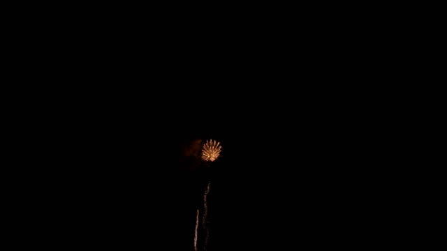 Feuerwerk-auf-dunklen-Himmel