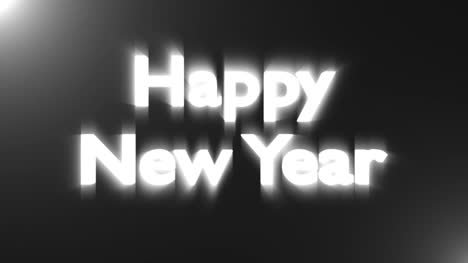 Happy-New-Year-Metal-Text,-with-Alpha-Channel,-Loop,-4k