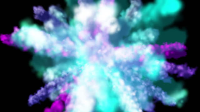 Explosión-de-partículas-de-humo-de-colores