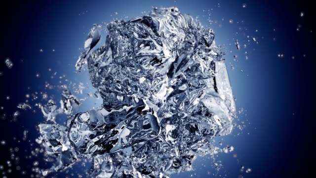 Exploding-ice-cube-in-slow-motion-with-animated-depth-of-field.