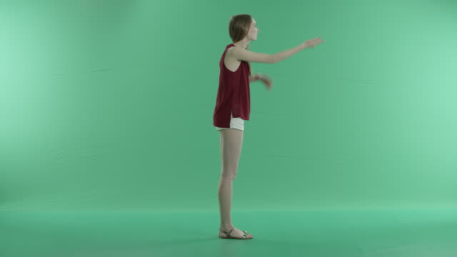 girl-and-blow-kiss-on-a-green-screen