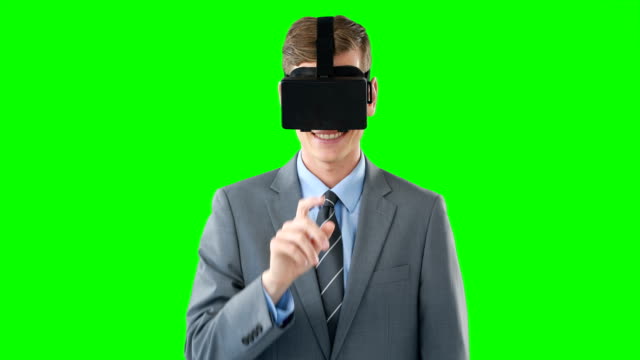 Businessman-using-virtual-glasses