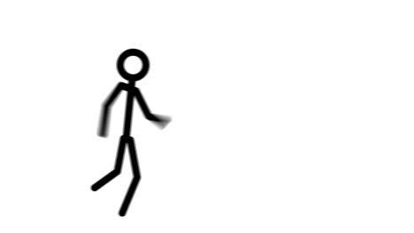 Hombre-del-palillo-de-4-K-correr-la-animación-con-fondo-blanco---Loopable