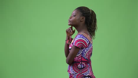 Profile-view-of-young-African-woman-thinking