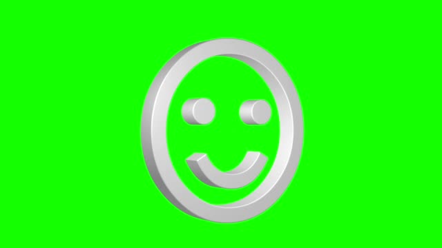 Lächeln-Sie-Gesicht-Emoticon-drehen-green-Screen-Chroma-wichtigen-social-media