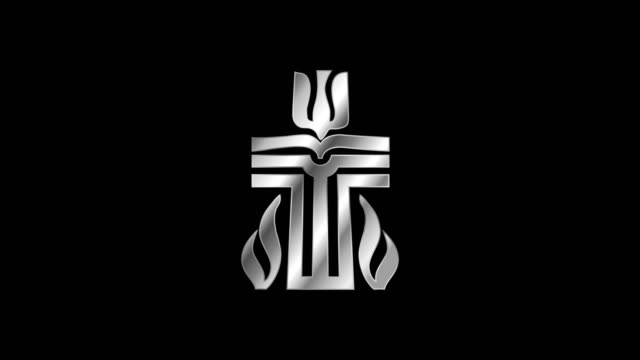 Religioso-presbiteriano-símbolo-de-animación,-animación-partículas-de-icono-Presbyterian-religioso.