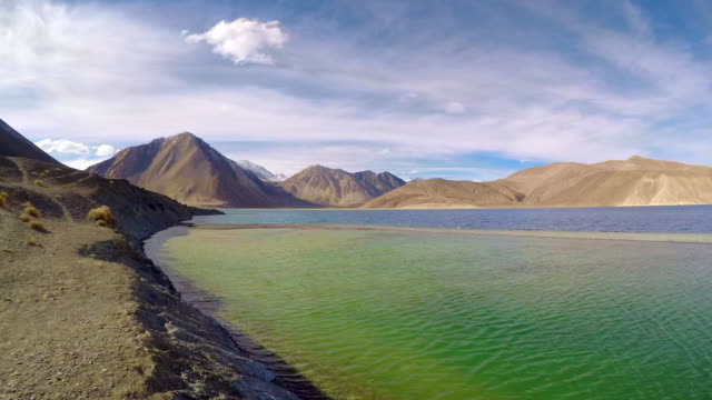 Time-Lapse-Pangong-Lake,-Leh-Ladakh,-Indien