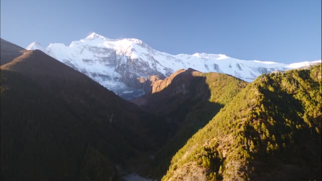 Annapurna-Gipfel-im-Himalaya-Bereich,-Annapurna-Region-Nepal