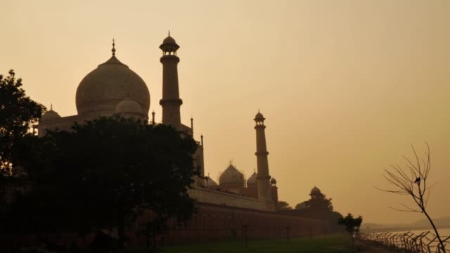 Taj-Mahal,-Agra-Indien-timelapse
