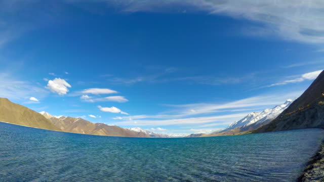 Tiempo-lapso-Pangong-Lake,-Leh-Ladakh,-India
