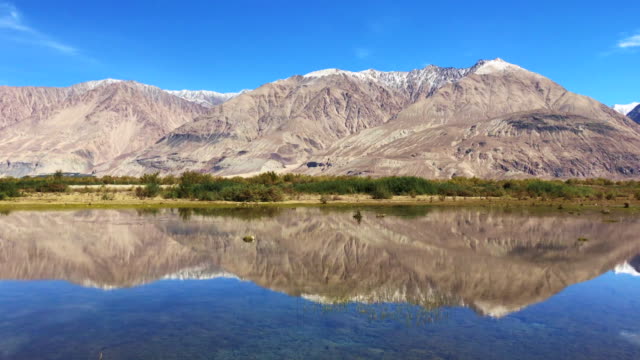 Río-de-Shyok-de-paisaje-en-el-valle-de-Nubra,-Leh-Ladakh---India