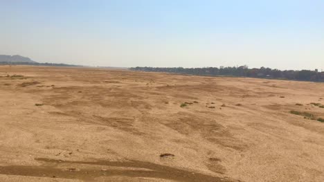 Falgu-River-,-Dry-River-In-February-At-Bodhgaya-,-India