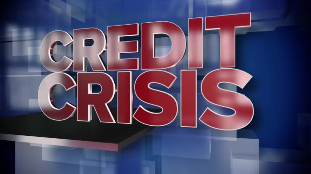 Dynamische-Kredit-Krise-Titelseite-Hintergrundplatte