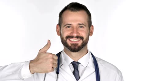 Portrait-of-Doctor-Gesturing-Thumbs-Up