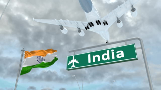 India,-approach-of-the-aircraft-to-land