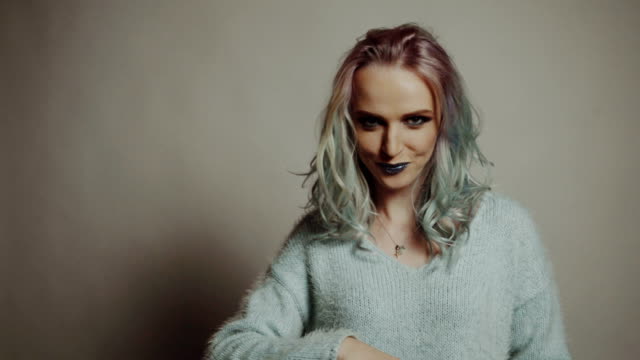 Portrait-of-a-Beautiful-Girl-with-Dyed-Hair,