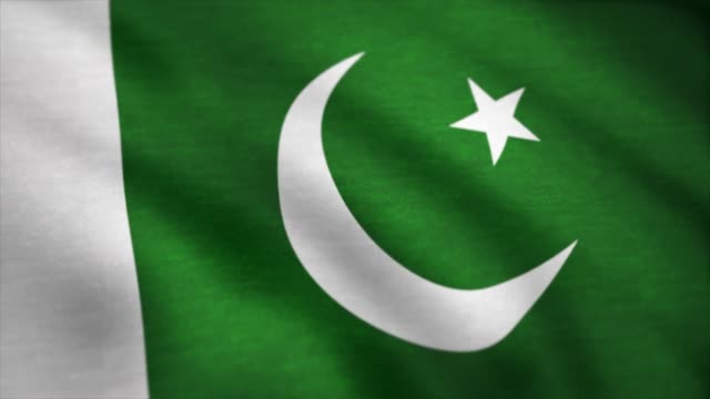Bandera-de-Pakistán-que-agita-el-viento.-Animación-de-bandera-de-Pakistán